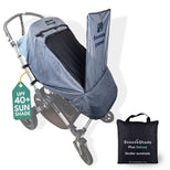 SnoozeShade Plus Deluxe (6m+)  Premium Sunshade & Mosquito Net for Pushchairs Blocks 97.5% UV & Supports Naps