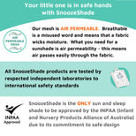 SnoozeShade Original (Newborn to approx 6m); Carrycot & pram sun shade and baby sleep aid; Better than a pram parasol; Doona compatible; Blocks 99% of UV