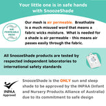 SnoozeShade Plus Extra - Universal Pushchair & Buggy Sunshade Blocks 99% of UV - Mosquito Net - Aids Baby Naps
