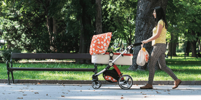 walking with a sleeping baby