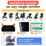 Pre-Order SnoozeShade Plus Extra: sun and sleep shade and insect net for buggies and pushchairs
