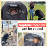 SnoozeShade Plus Extra - Universal Pushchair & Buggy Sunshade Blocks 99% of UV - Mosquito Net - Aids Baby Naps
