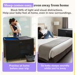 SnoozeShade for Travel Cots | Travel cot blackout canopy | Air-permeable mesh blocks 94% of light
