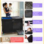 SnoozeShade for Travel Cots | Travel cot blackout canopy | Air-permeable mesh blocks 94% of light