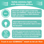 SnoozeShade for Travel Cots | Travel cot blackout canopy | Air-permeable mesh blocks 94% of light