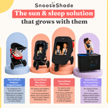 Pre-Order SnoozeShade Plus Extra: sun and sleep shade and insect net for buggies and pushchairs