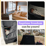 SnoozeShade for Travel Cots | Travel cot blackout canopy | Air-permeable mesh blocks 94% of light