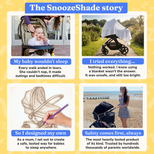 SnoozeShade Original (Newborn to approx 6m); Carrycot & pram sun shade and baby sleep aid; Better than a pram parasol; Doona compatible; Blocks 99% of UV