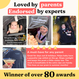 SnoozeShade Plus Extra - Universal Pushchair & Buggy Sunshade Blocks 99% of UV - Mosquito Net - Aids Baby Naps