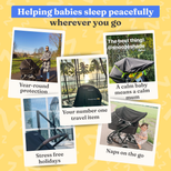 SnoozeShade Original (Newborn to approx 6m); Carrycot & pram sun shade and baby sleep aid; Better than a pram parasol; Doona compatible; Blocks 99% of UV