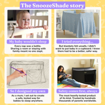 SnoozeShade for Travel Cots | Travel cot blackout canopy | Air-permeable mesh blocks 94% of light
