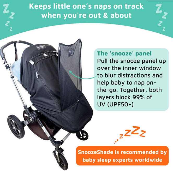 snoozeshade plus extra help baby sleep on holiday