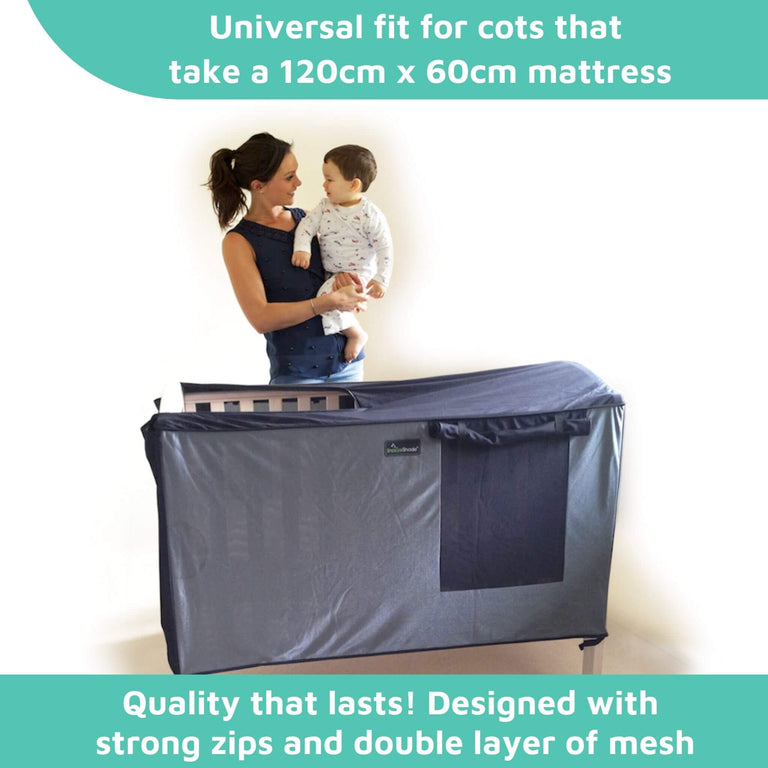 SnoozeShade for Cots Air-permeable cot blackout canopy