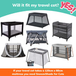 SnoozeShade for Travel Cots | Travel cot blackout canopy | Air-permeable mesh blocks 94% of light