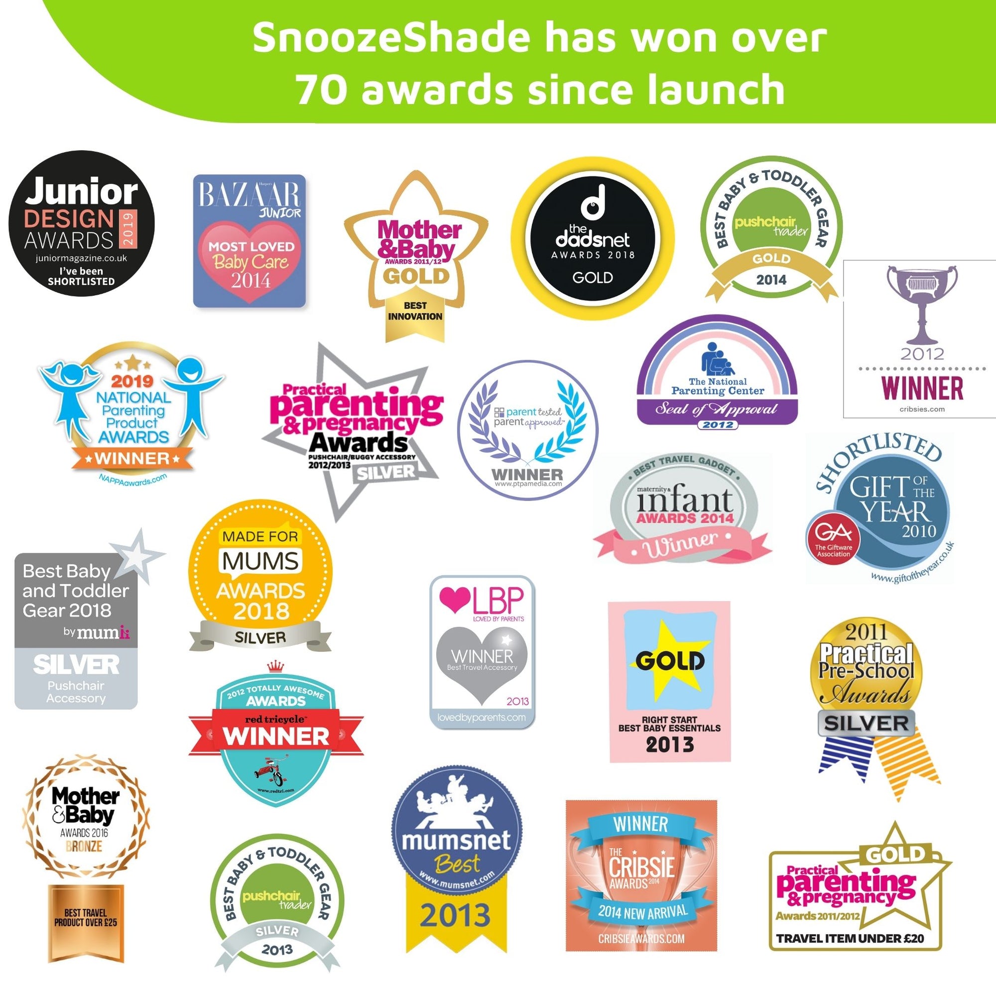 SnoozeShade Infant Sun and Sleep Bundle (0-6m) | Blocks up to 99% of UV