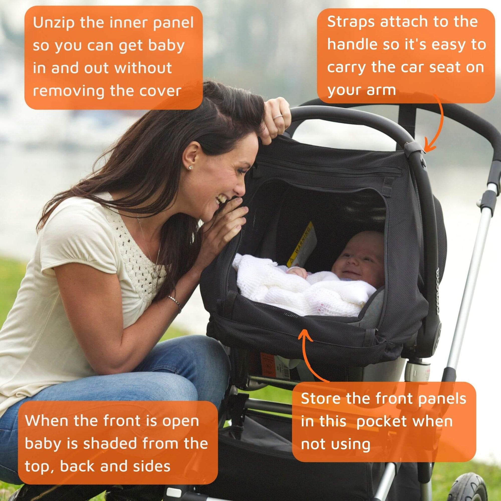 SnoozeShade Infant Sun and Sleep Bundle (0-6m) | Blocks up to 99% of UV