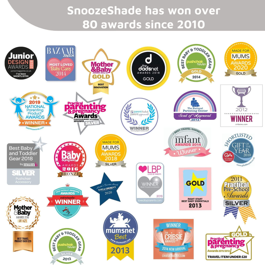 SnoozeShade Plus (6m+) | Universal-fit pushchair/buggy sun and sleep shade