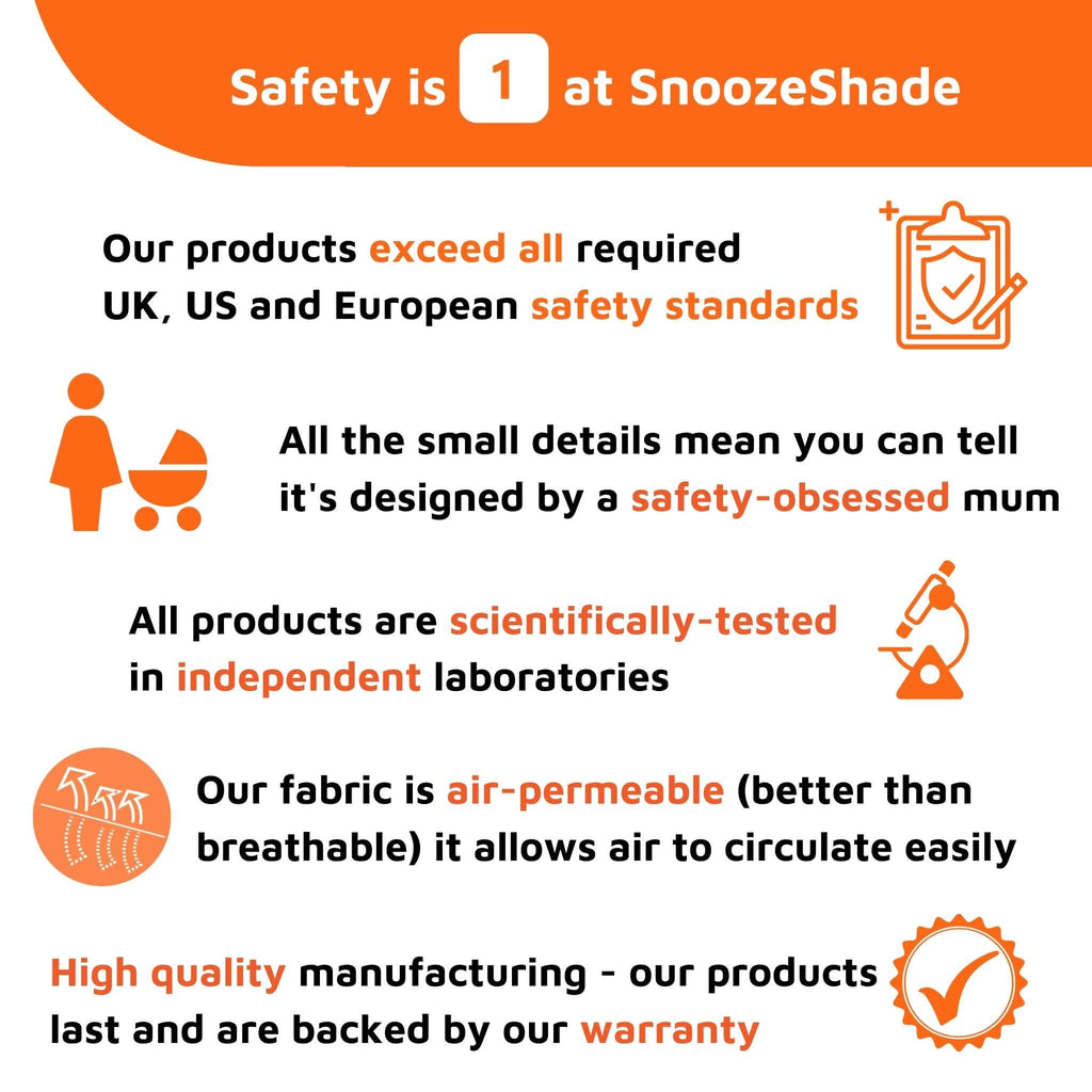 SnoozeShade for Infant Car Seats (0–9m) | Sun and sleep shade for Group 0 and 0+ car seats 