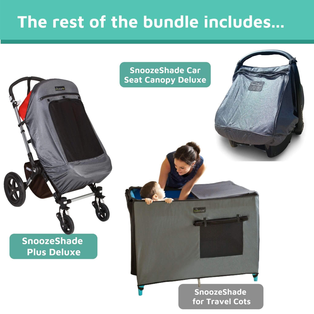  SnoozeShade Complete Deluxe Sun and Sleep Bundle | Birth to four years