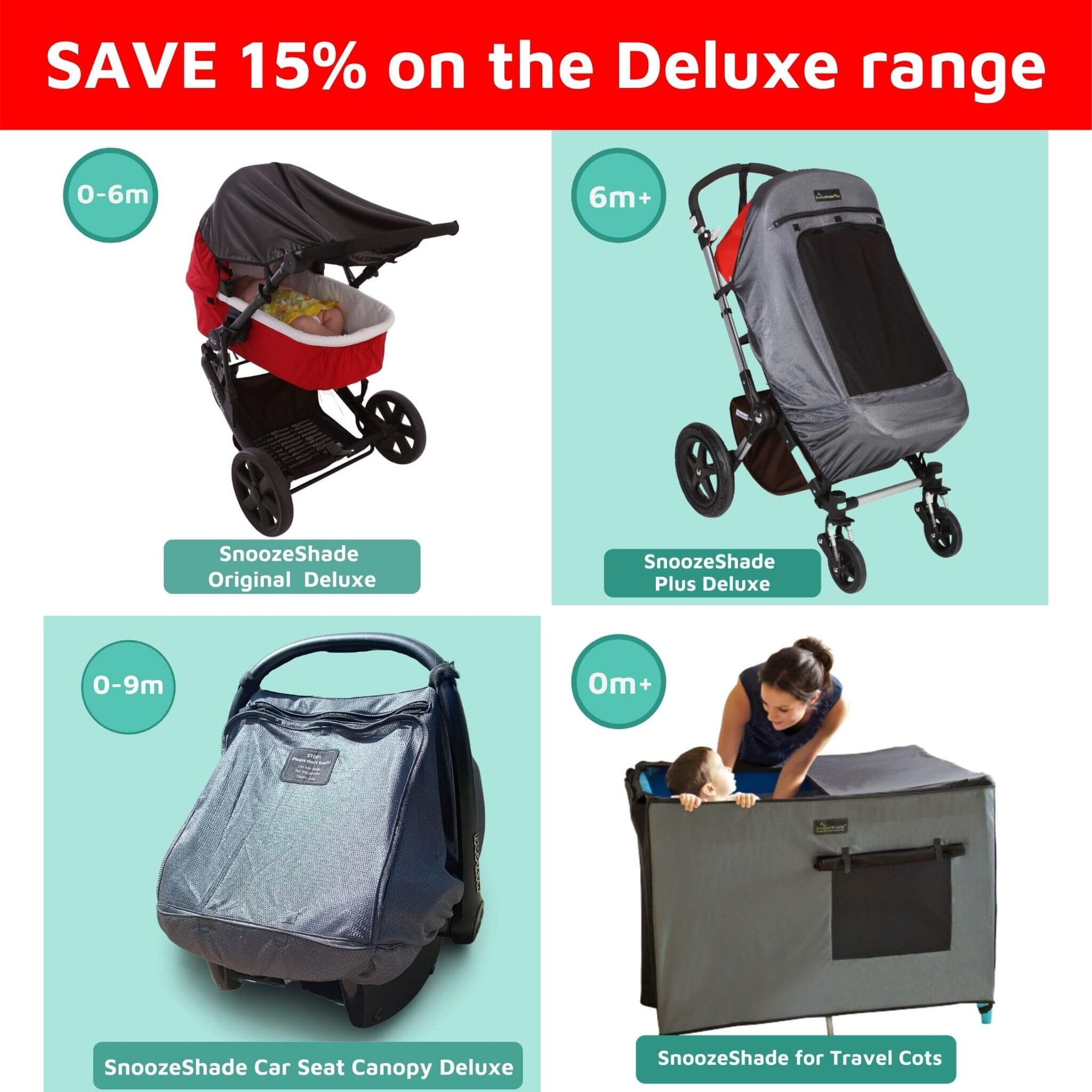  SnoozeShade Complete Deluxe Sun and Sleep Bundle | Birth to four years