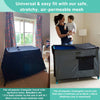 SnoozeShade for Travel Cots Air permeable blackout canopy